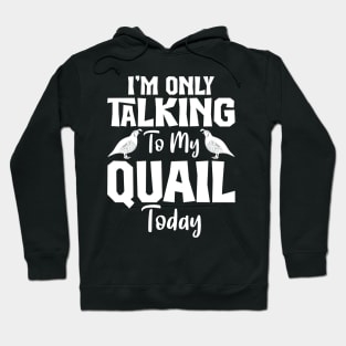Im Only Talking to my Quail Today Funny Hoodie